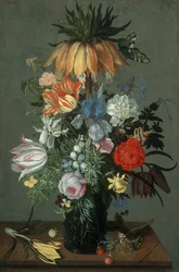 Flor ainda vida com coroa imperial